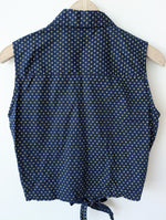 Lade das Bild in den Galerie-Viewer, Bluse Cropped Bohemian Print Blau (S)

