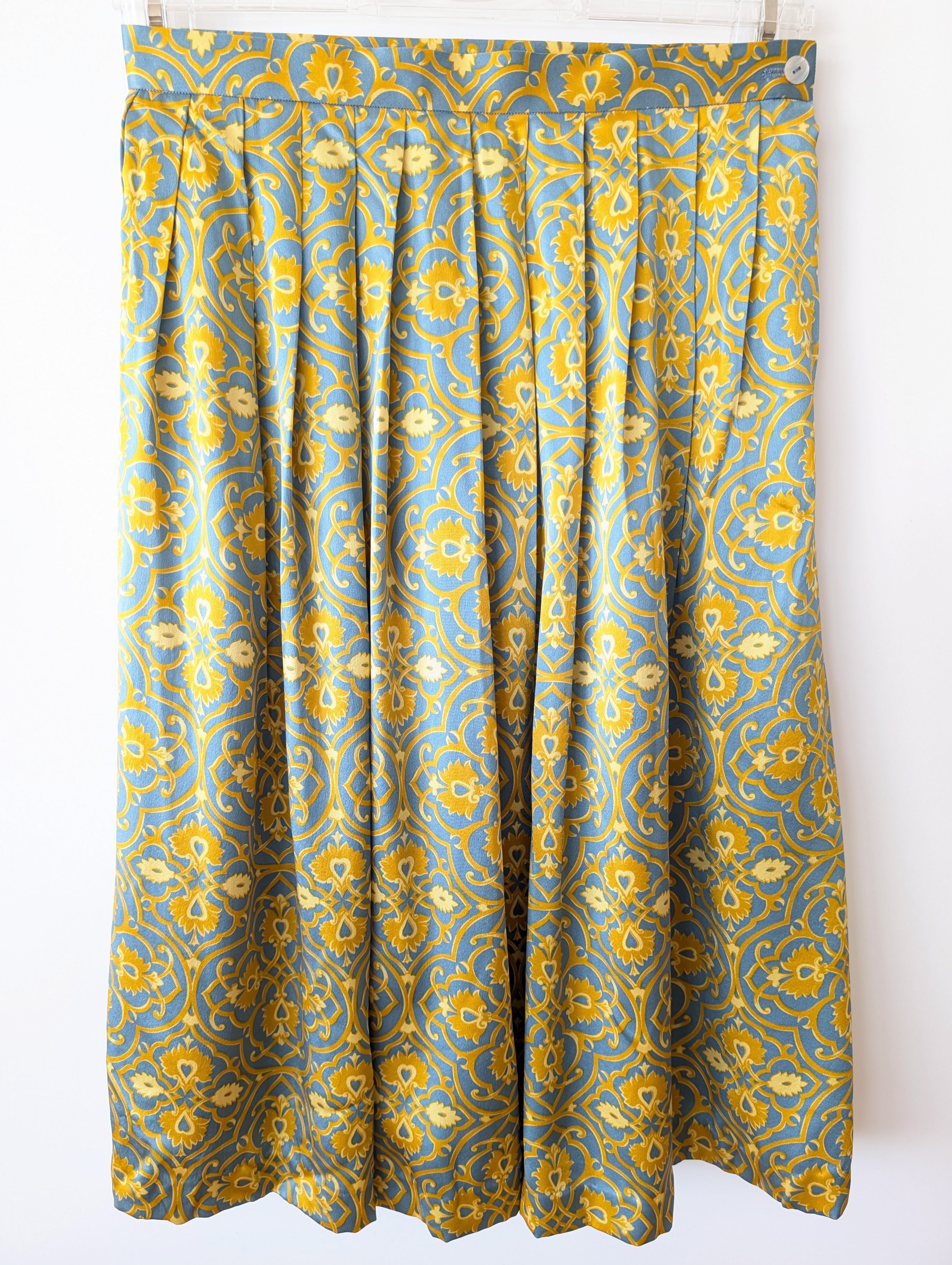 *Seide* Rock Bohemian Print Rauchblau (L)
