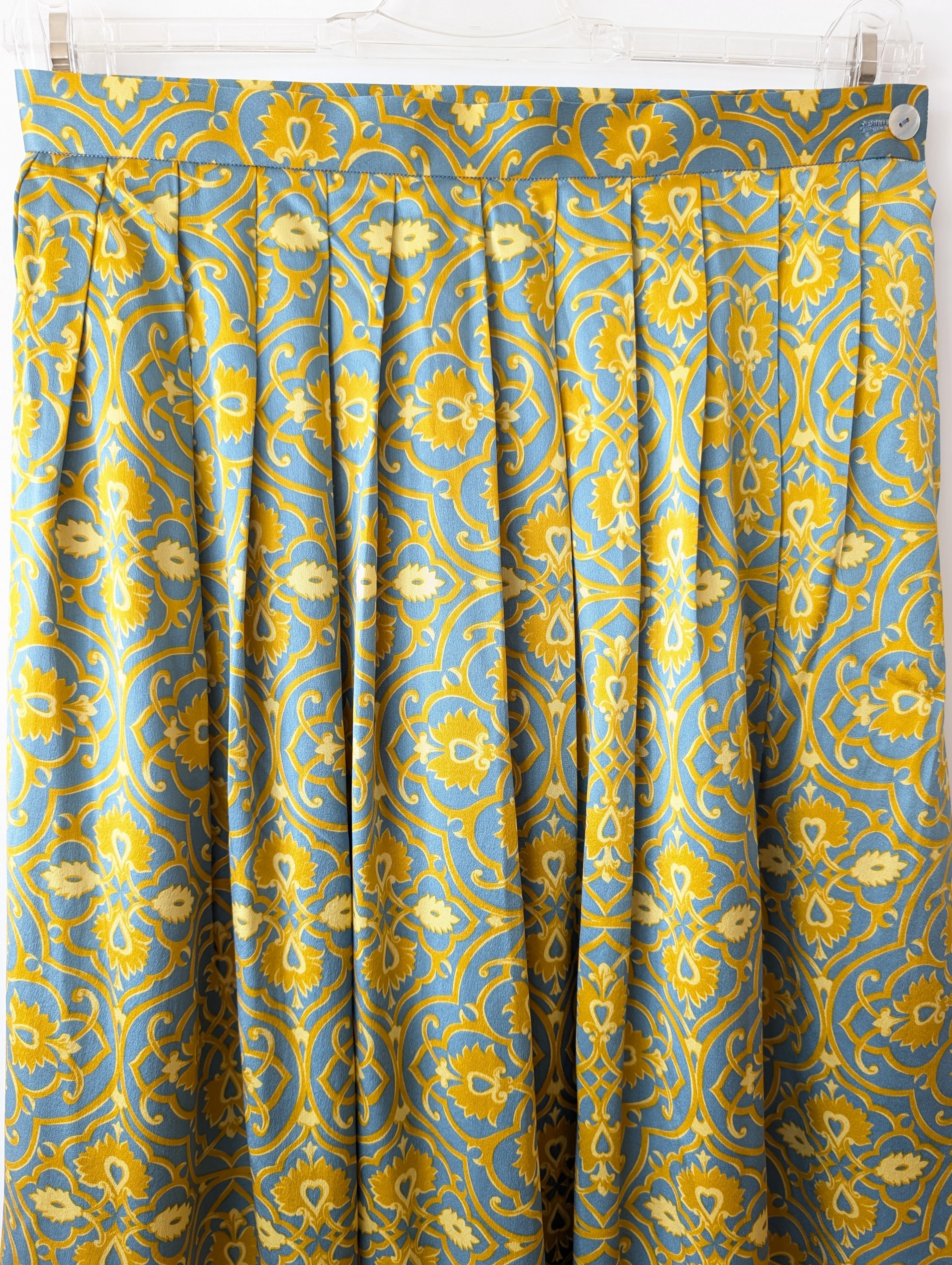 *Seide* Rock Bohemian Print Rauchblau (L)