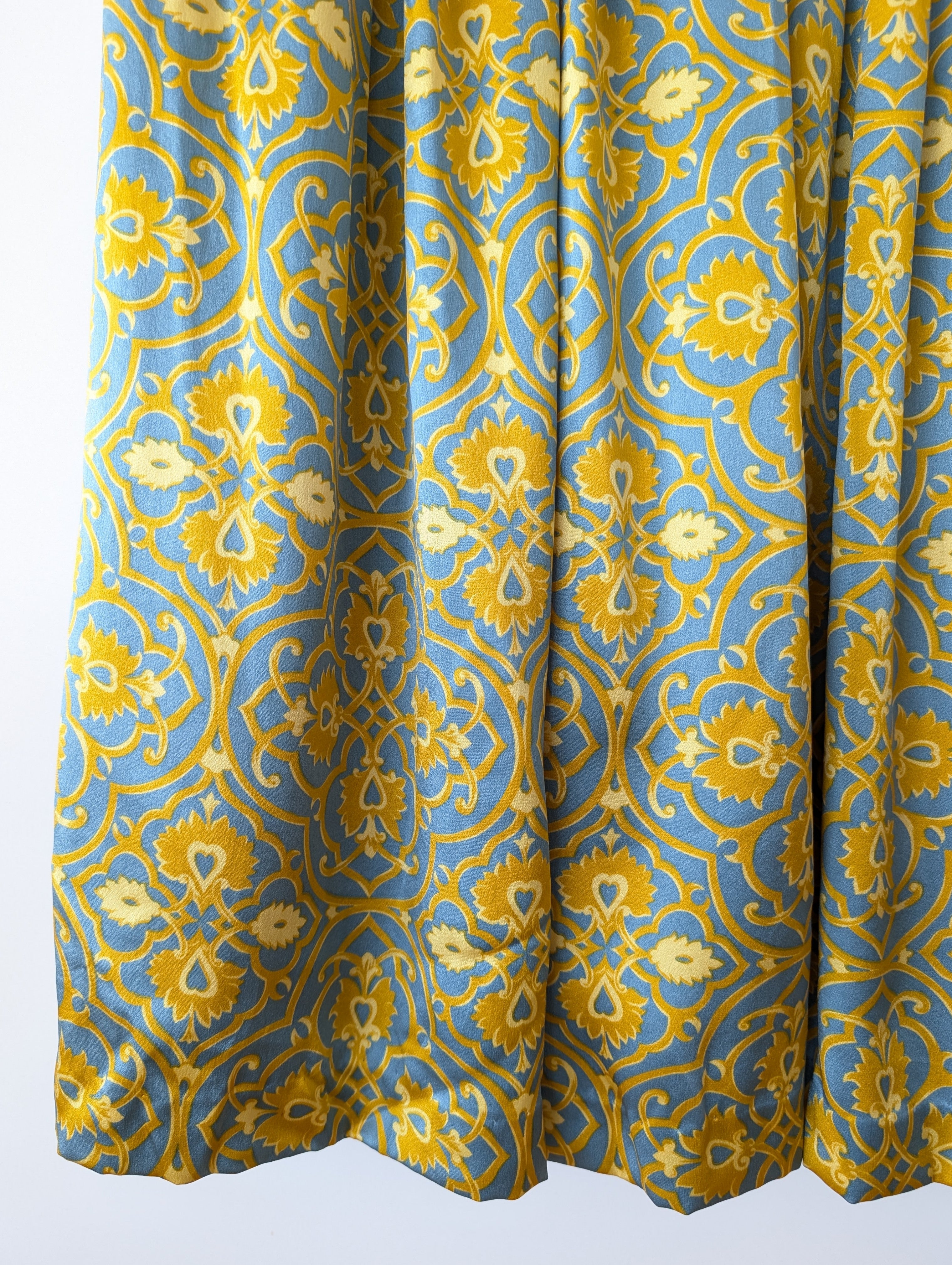 *Seide* Rock Bohemian Print Rauchblau (L)