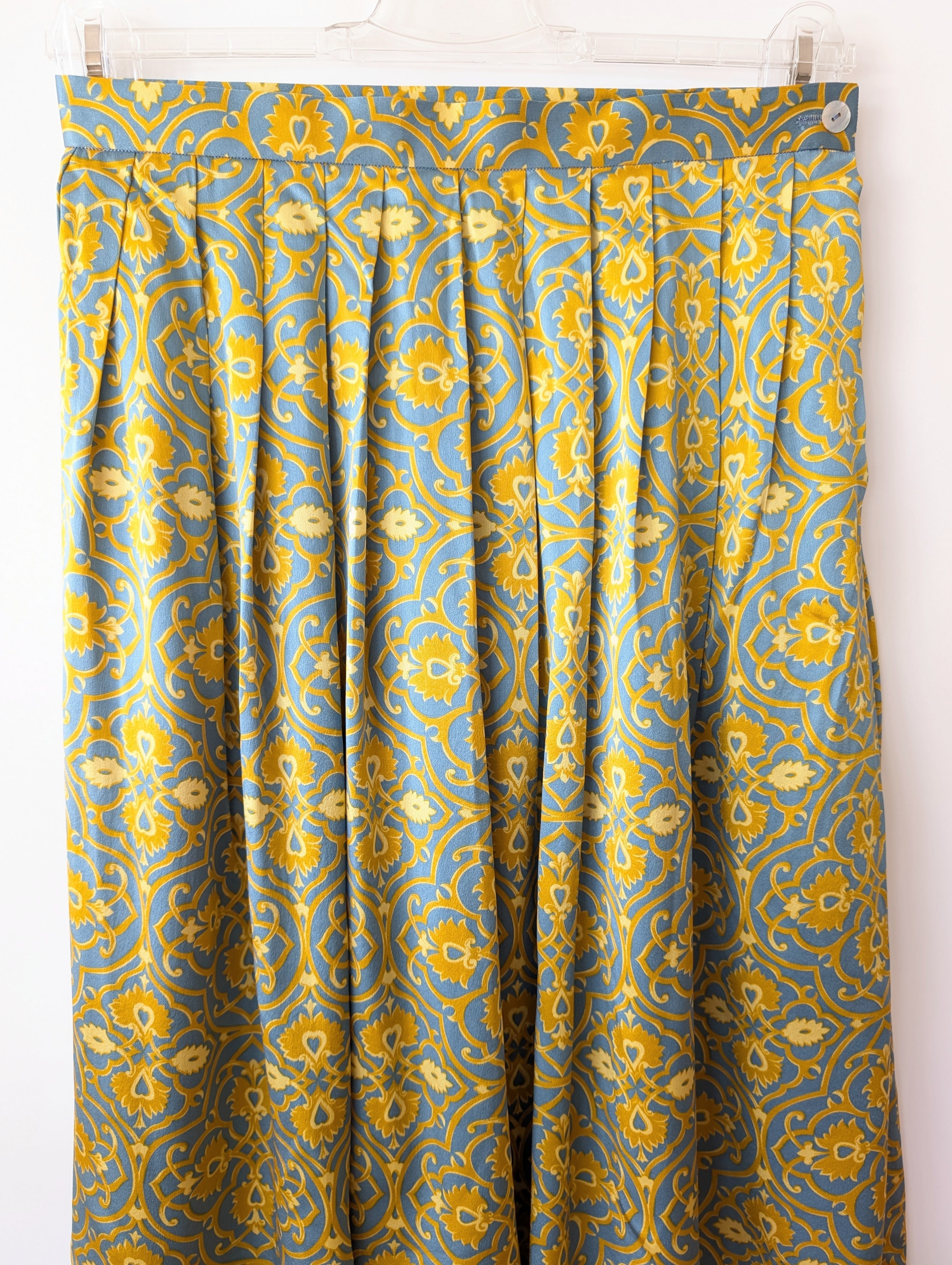*Seide* Rock Bohemian Print Rauchblau (L)