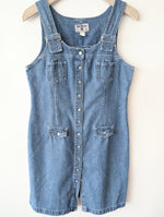 Lade das Bild in den Galerie-Viewer, Latzkleid Jeans Y2K Denim Träger (S-M)
