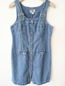 Latzkleid Jeans Y2K Denim Träger (S-M)