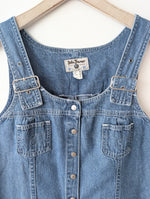 Lade das Bild in den Galerie-Viewer, Latzkleid Jeans Y2K Denim Träger (S-M)
