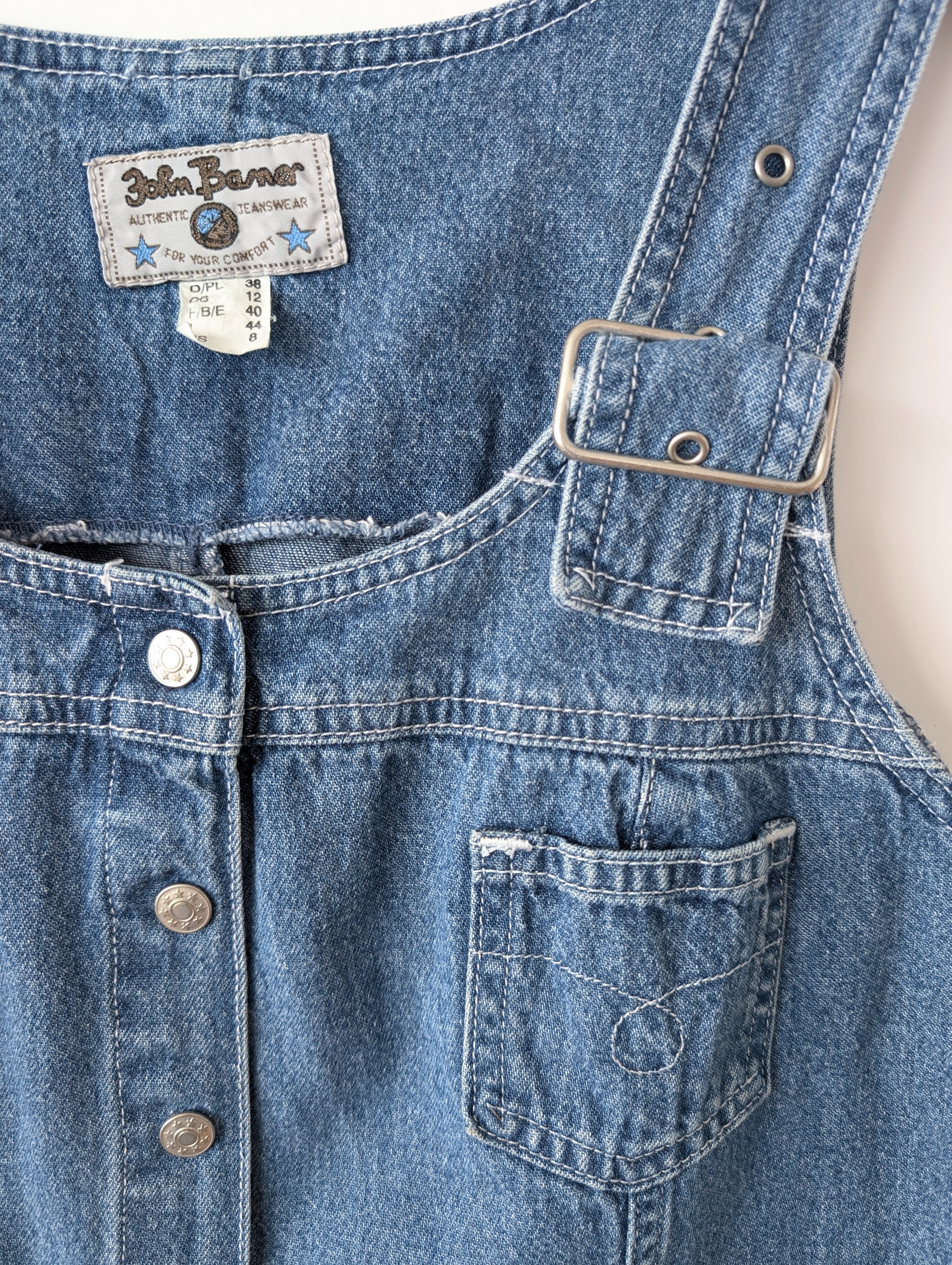 Latzkleid Jeans Y2K Denim Träger (S-M)