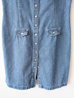 Lade das Bild in den Galerie-Viewer, Latzkleid Jeans Y2K Denim Träger (S-M)

