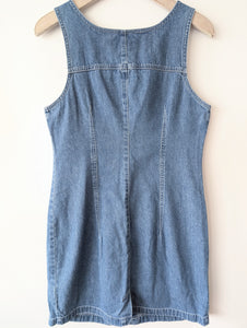 Latzkleid Jeans Y2K Denim Träger (S-M)