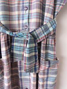 Kleid 90s Karo Pastell Gingham (M-L)