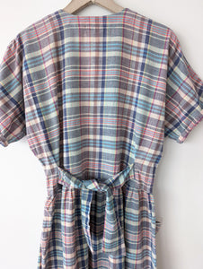 Kleid 90s Karo Pastell Gingham (M-L)