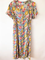 Lade das Bild in den Galerie-Viewer, Kleid 80s Wildblumen Sommer Print (M-L)
