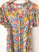 Lade das Bild in den Galerie-Viewer, Kleid 80s Wildblumen Sommer Print (M-L)
