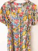Lade das Bild in den Galerie-Viewer, Kleid 80s Wildblumen Sommer Print (M-L)
