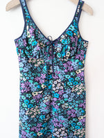 Lade das Bild in den Galerie-Viewer, Kleid Bralette 70s Streublümchen (L)
