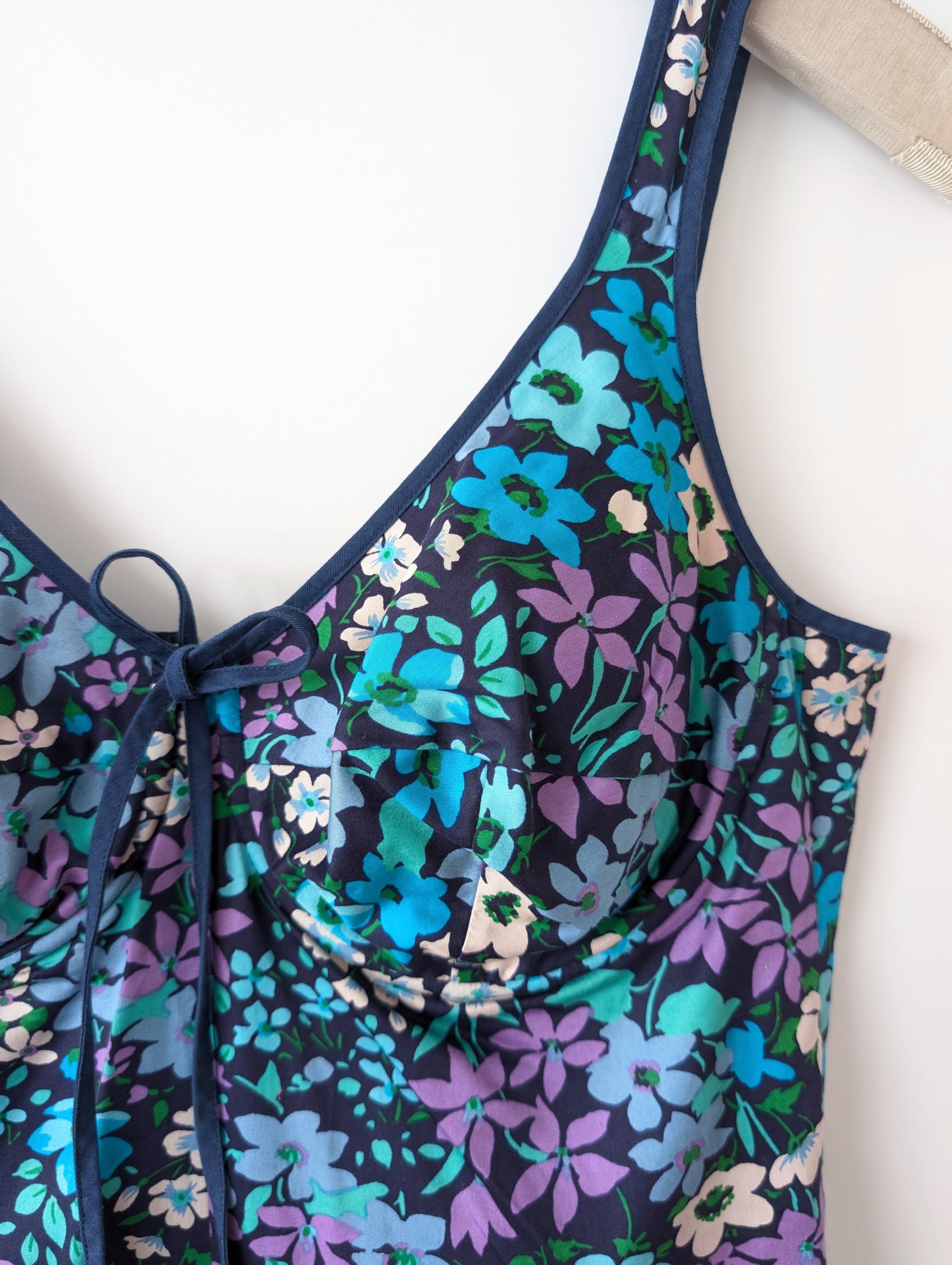 Kleid Bralette 70s Streublümchen (L)