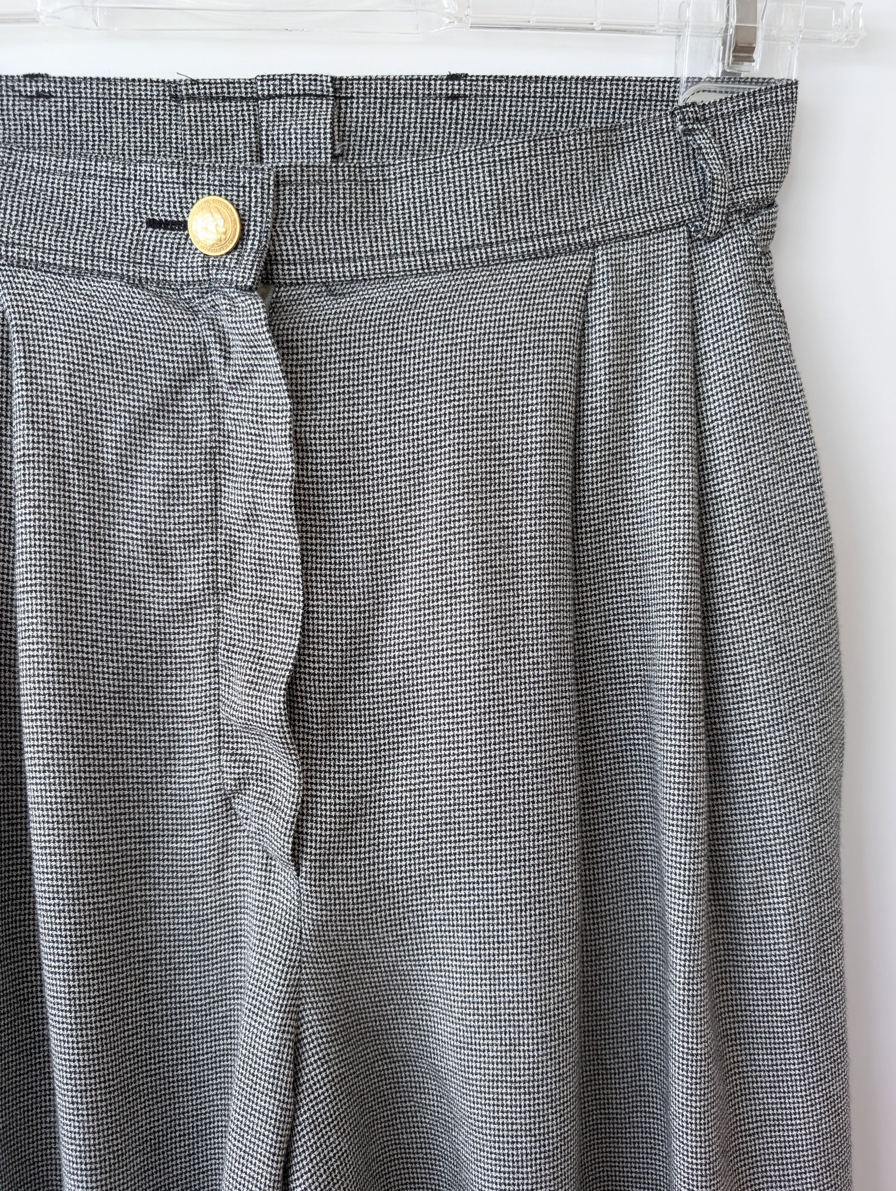Bermuda Shorts Hahnentritt Bundfalten (M)