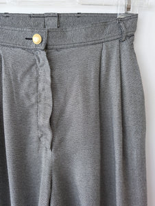 Bermuda Shorts Hahnentritt Bundfalten (M)