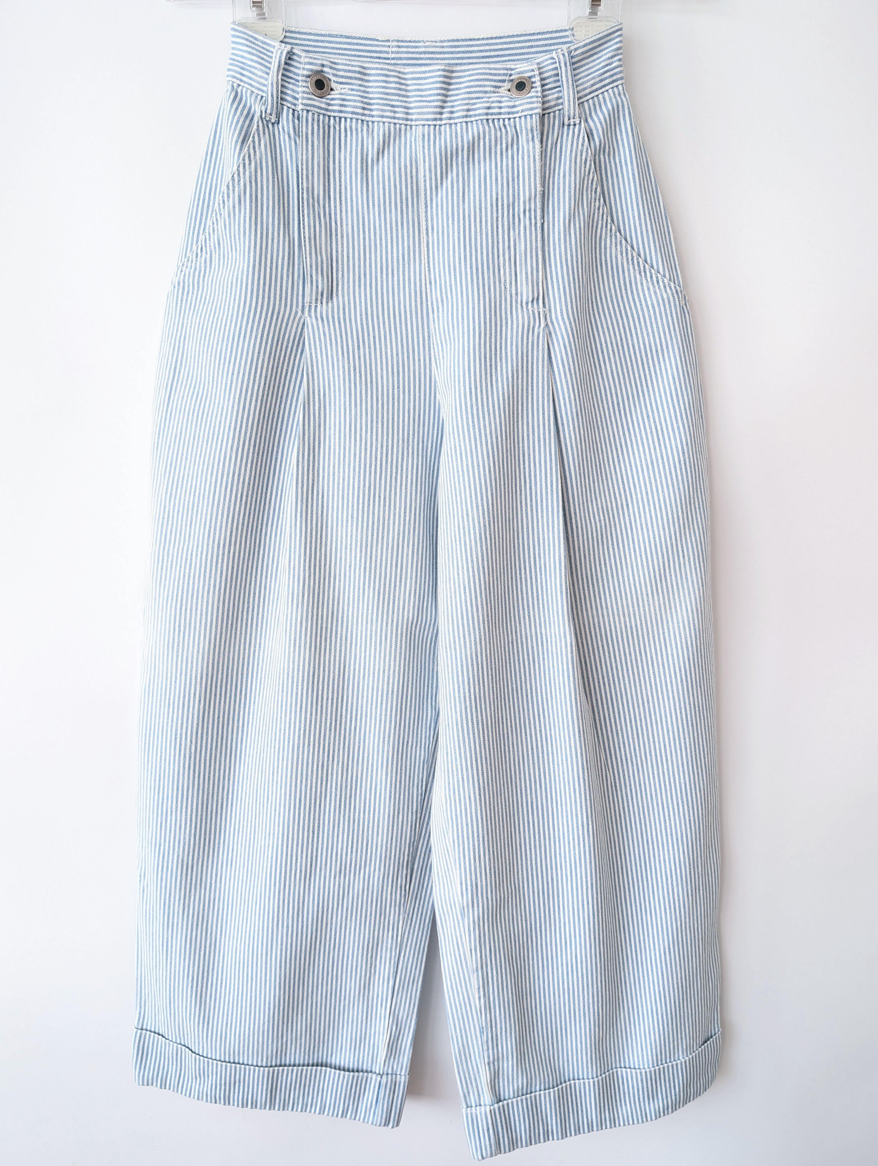 Hose Wide Leg 80s Pinstripes Highwaist (XS)