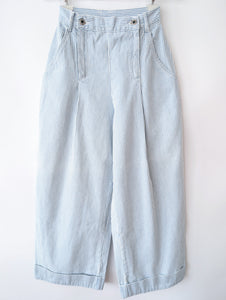 Hose Wide Leg 80s Pinstripes Highwaist (XS)
