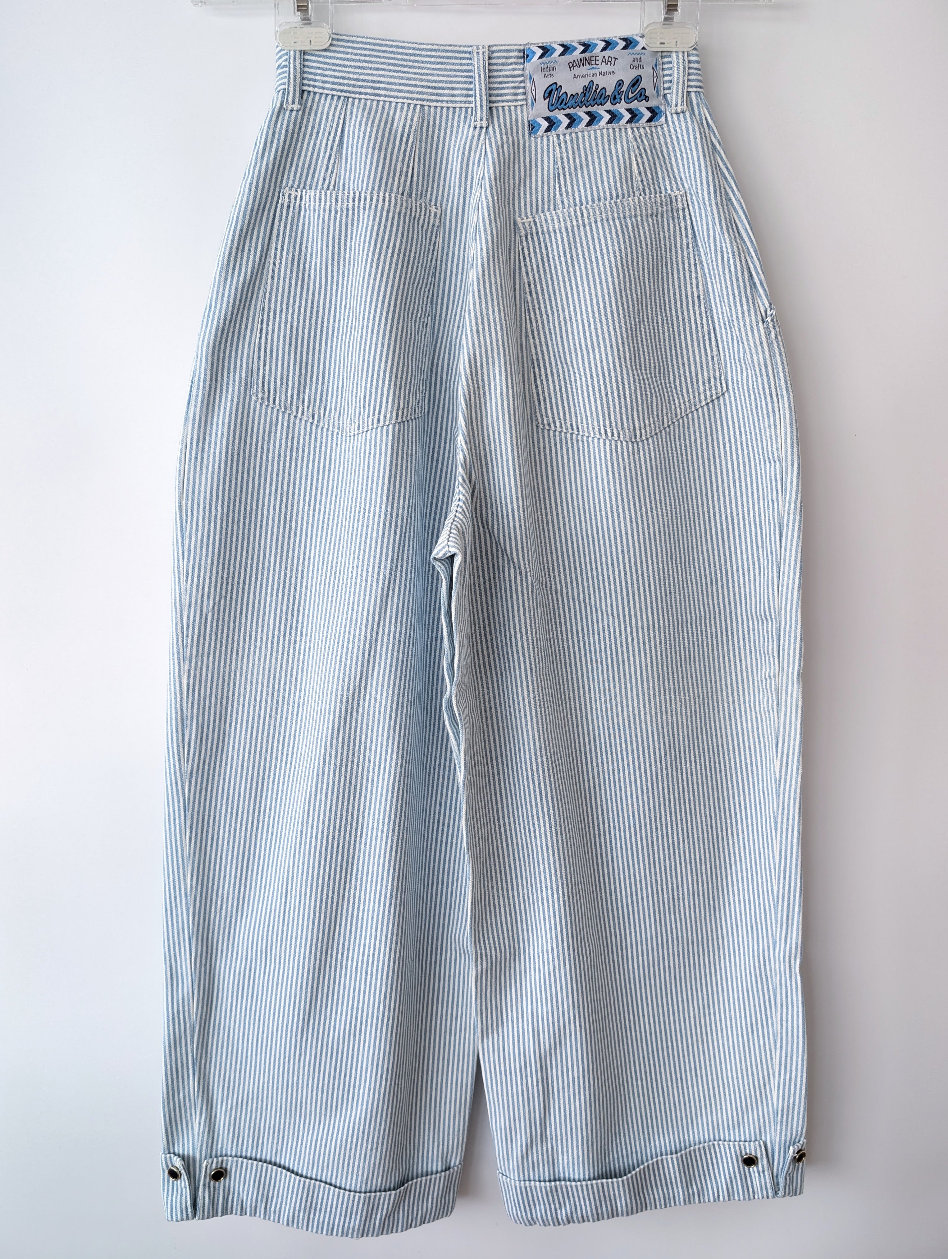 Hose Wide Leg 80s Pinstripes Highwaist (XS)