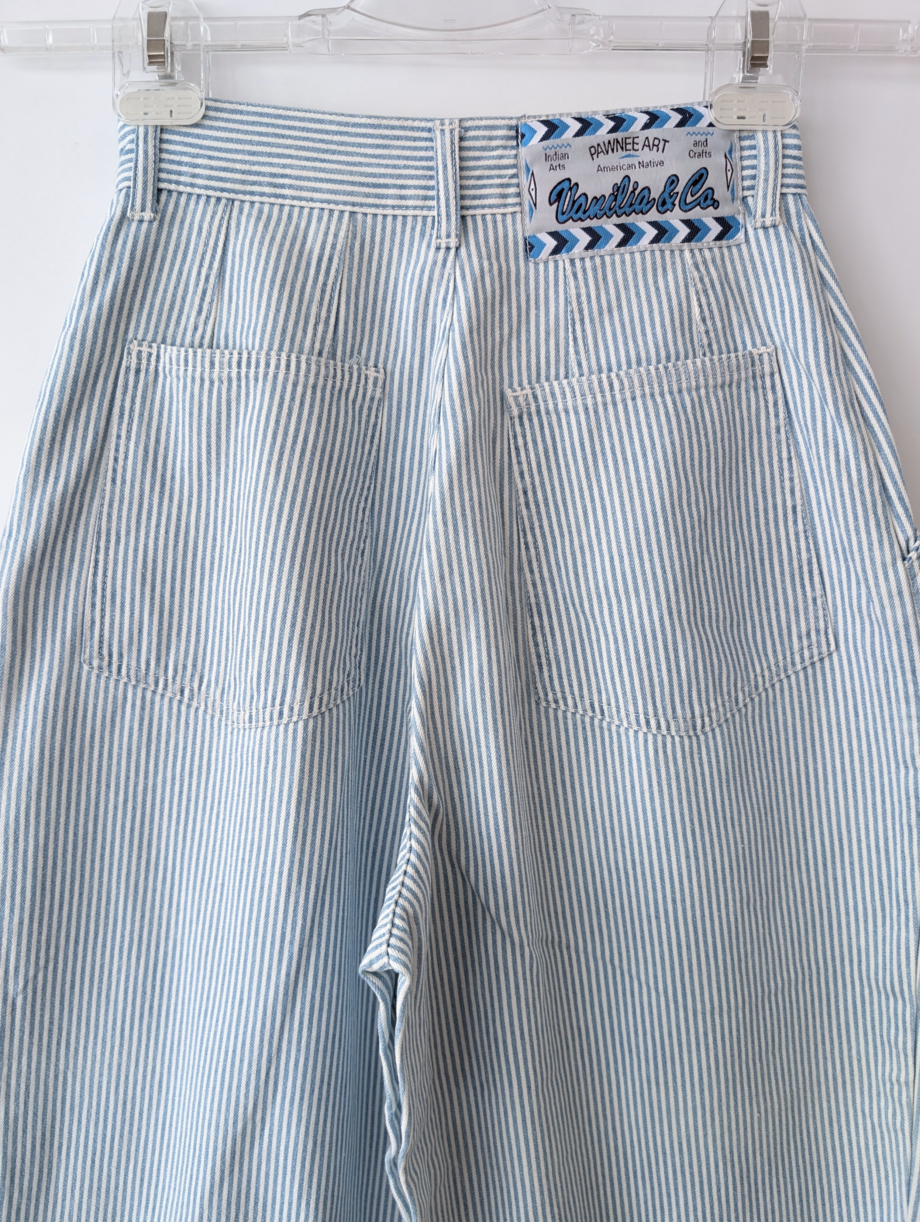 Hose Wide Leg 80s Pinstripes Highwaist (XS)