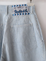 Lade das Bild in den Galerie-Viewer, Hose Wide Leg 80s Pinstripes Highwaist (XS)
