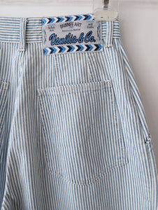 Hose Wide Leg 80s Pinstripes Highwaist (XS)