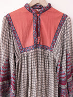 Lade das Bild in den Galerie-Viewer, Kleid 70s Bohemian Print Ballonärmel (M)
