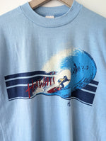 Lade das Bild in den Galerie-Viewer, Shirt Hawaii Surf Print Blau Singlestichted (L)
