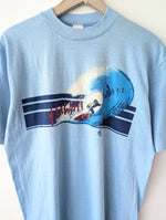 Lade das Bild in den Galerie-Viewer, Shirt Hawaii Surf Print Blau Singlestichted (L)
