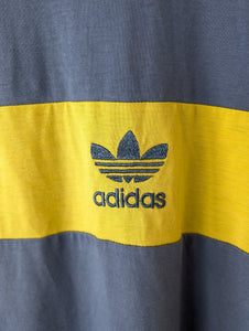 *Adidas* Ringer Shirt Blaugrau Gelb (L) das