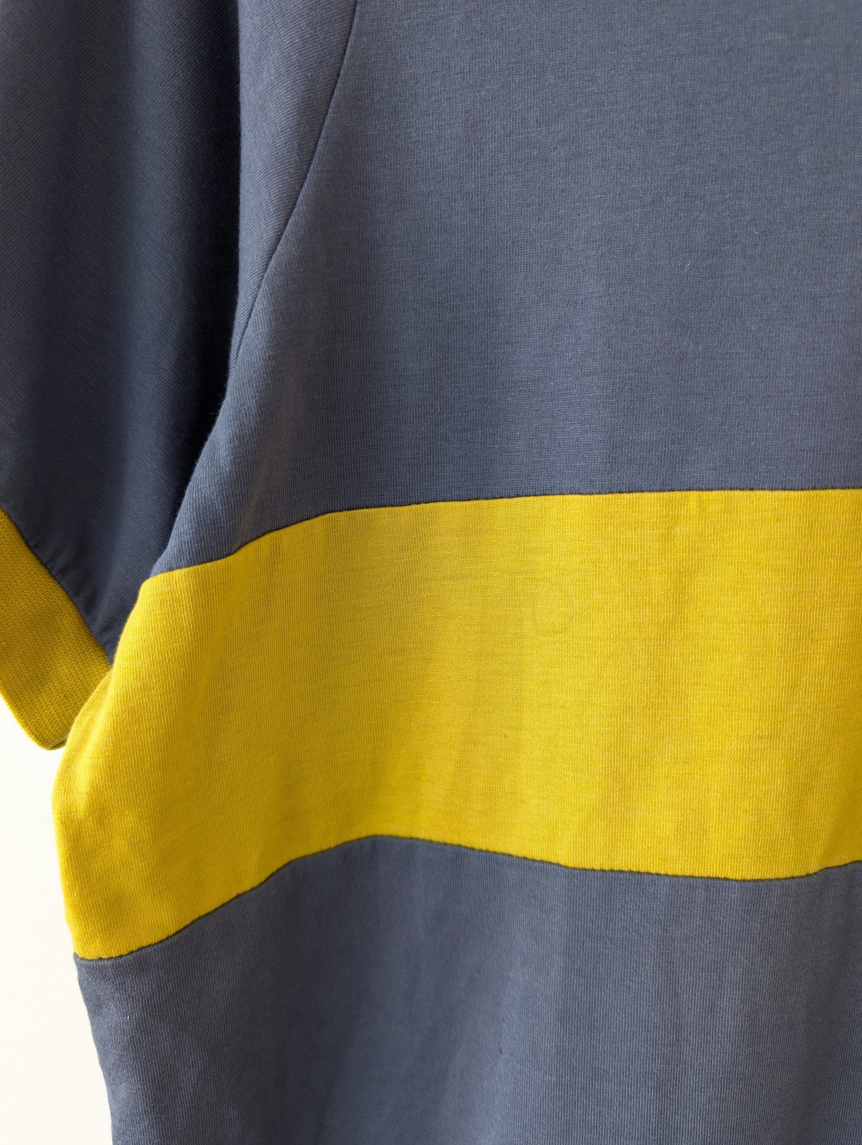 *Adidas* Ringer Shirt Blaugrau Gelb (L) das
