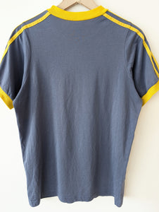 *Adidas* Ringer Shirt Blaugrau Gelb (L) das