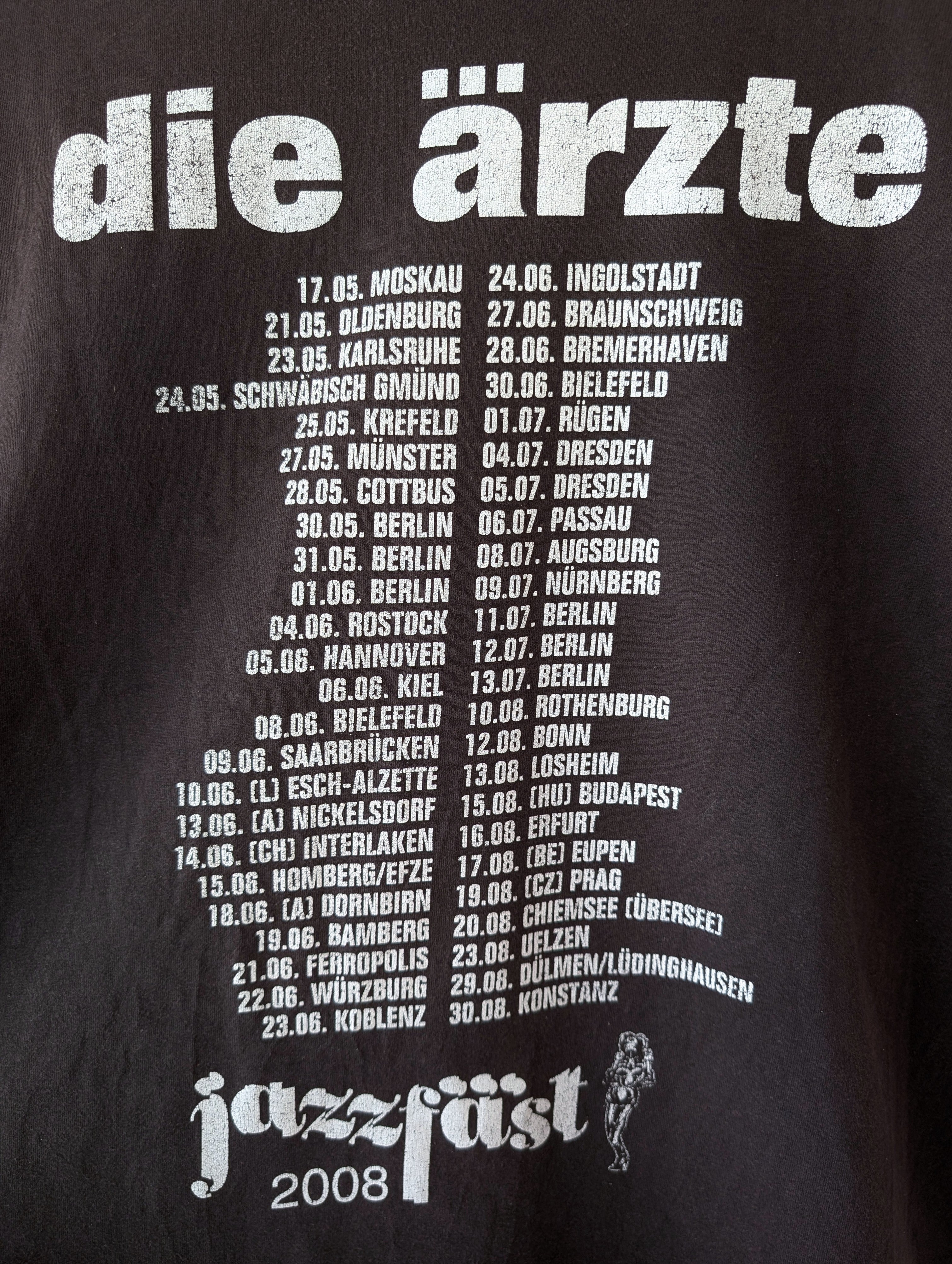 Die Ärzte Bandshirt 2008 Jazzfäst Tour (L)