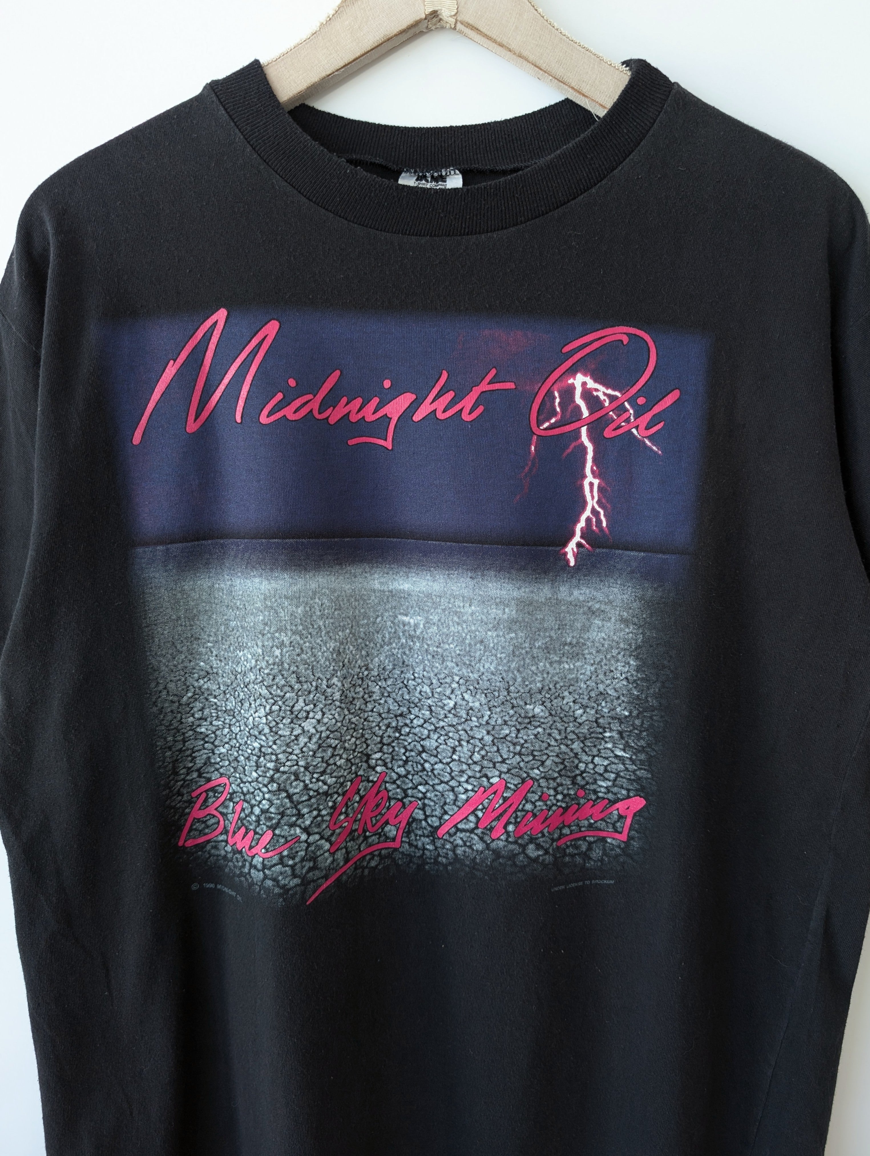 *Midnight Oil* Bandshirt 1990 Blue Sky Mining (L)