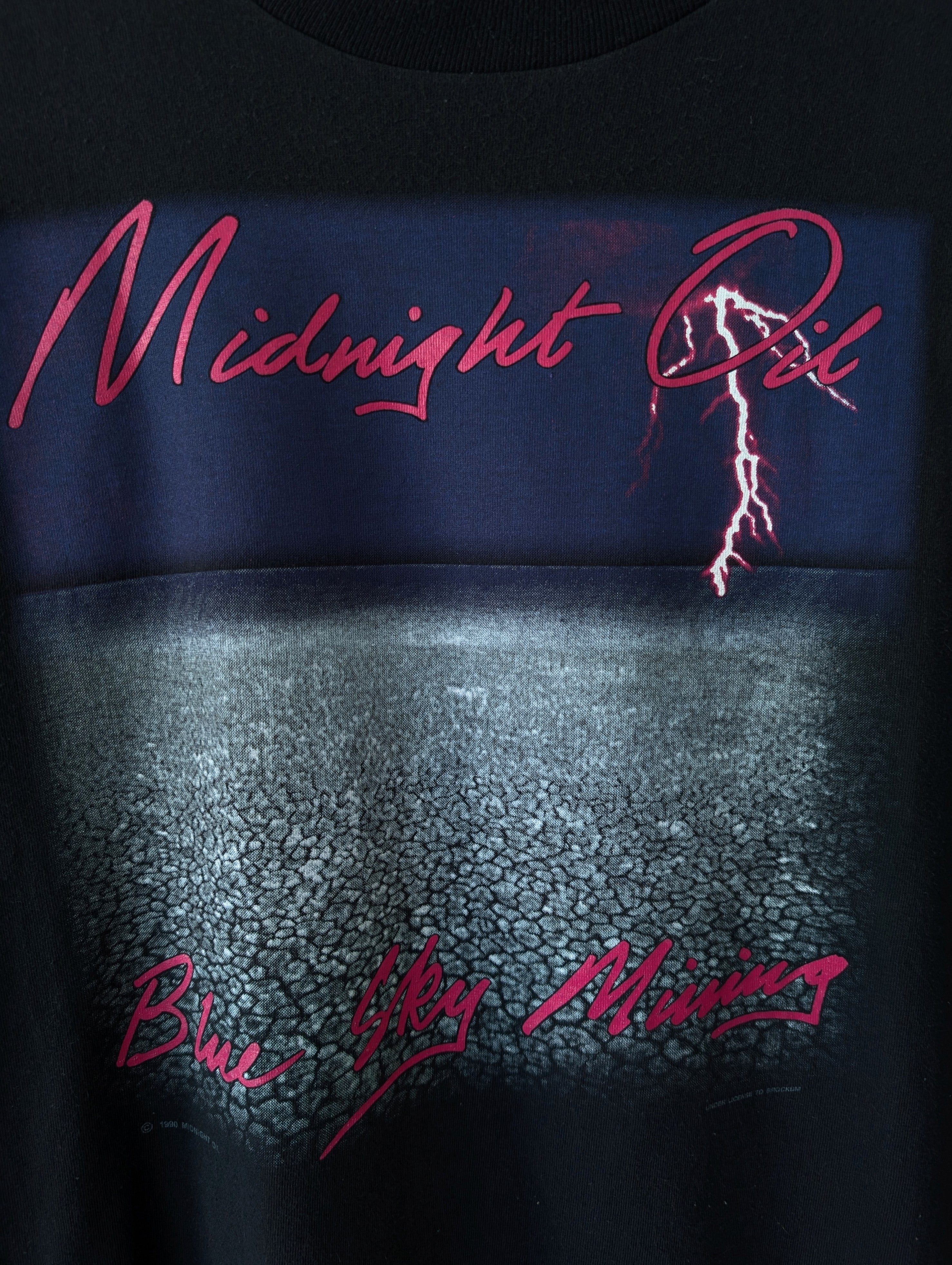 *Midnight Oil* Bandshirt 1990 Blue Sky Mining (L)
