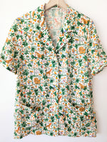 Lade das Bild in den Galerie-Viewer, *Kupferseide* Bluse Safari Print Handmade (XL)
