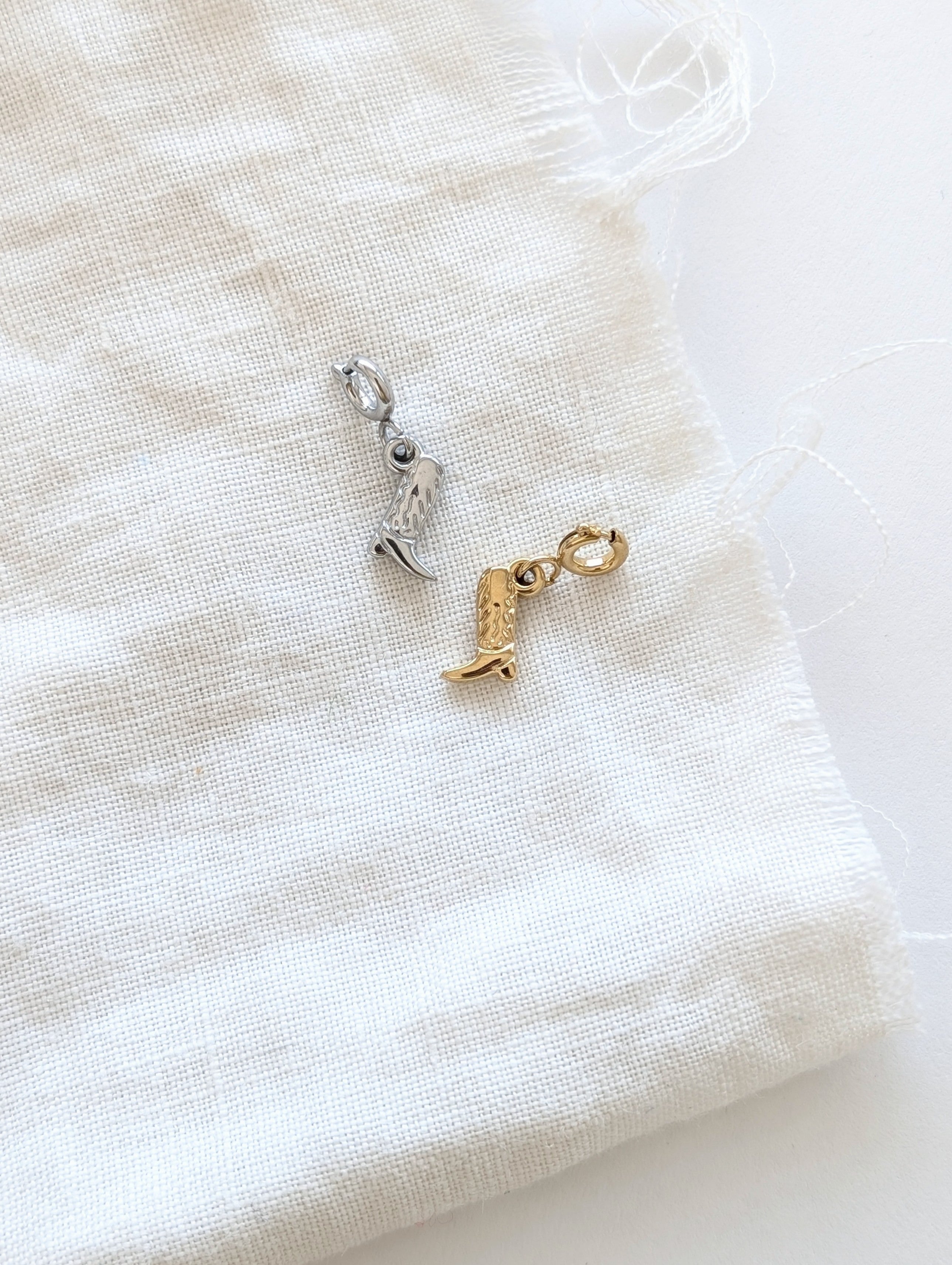 Charms Pendant Silber Gold • Cowboy Boot