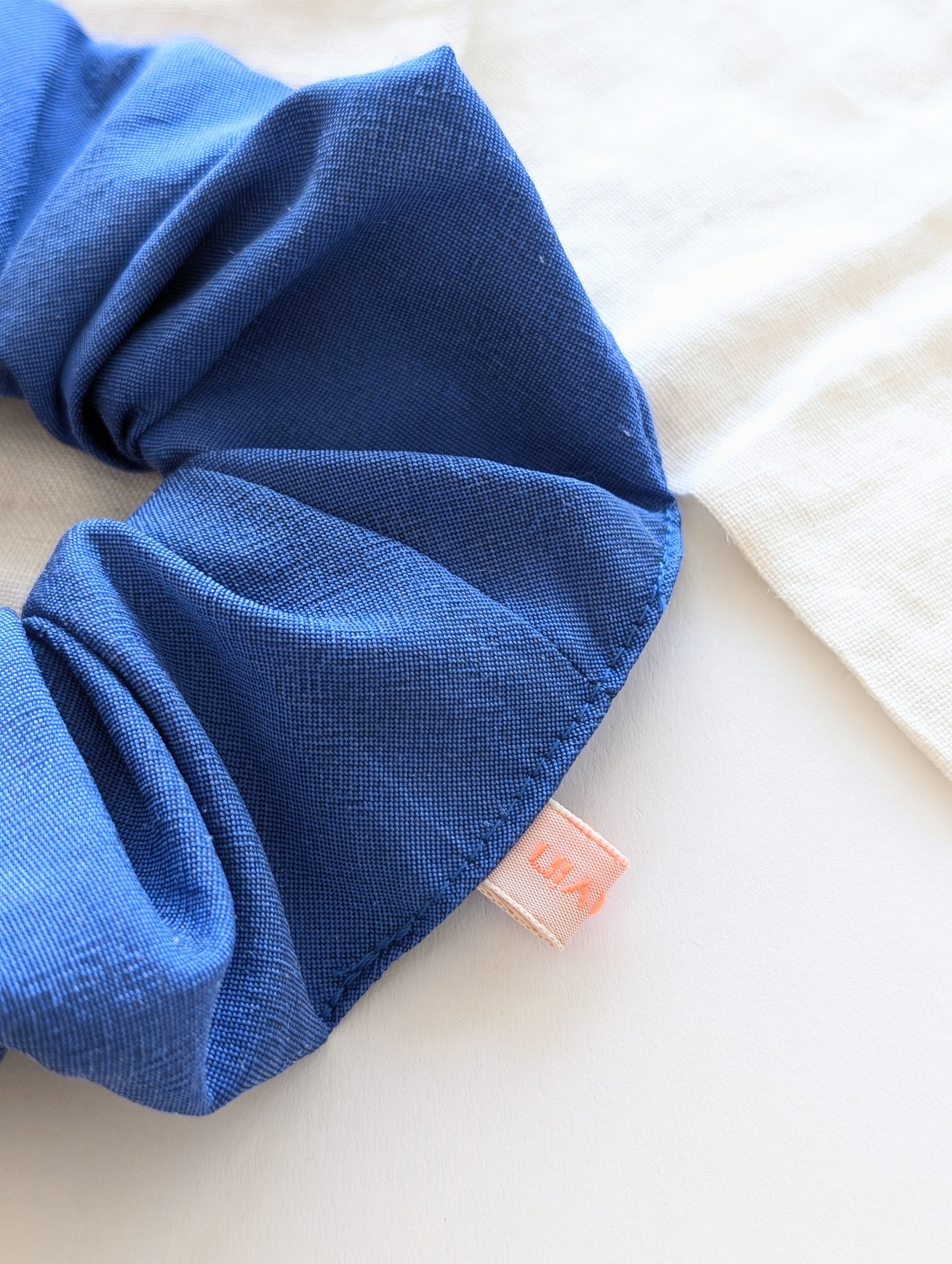 *Seide* Scrunchie Upcycling Royalblau