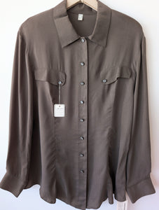 *Kupferseide* Bluse Khaki Deadstock (L)