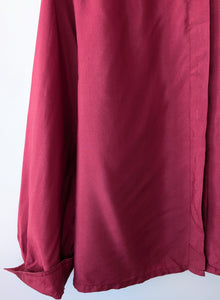 *Seide* Bluse Premium Basic Kirschrot (XL)