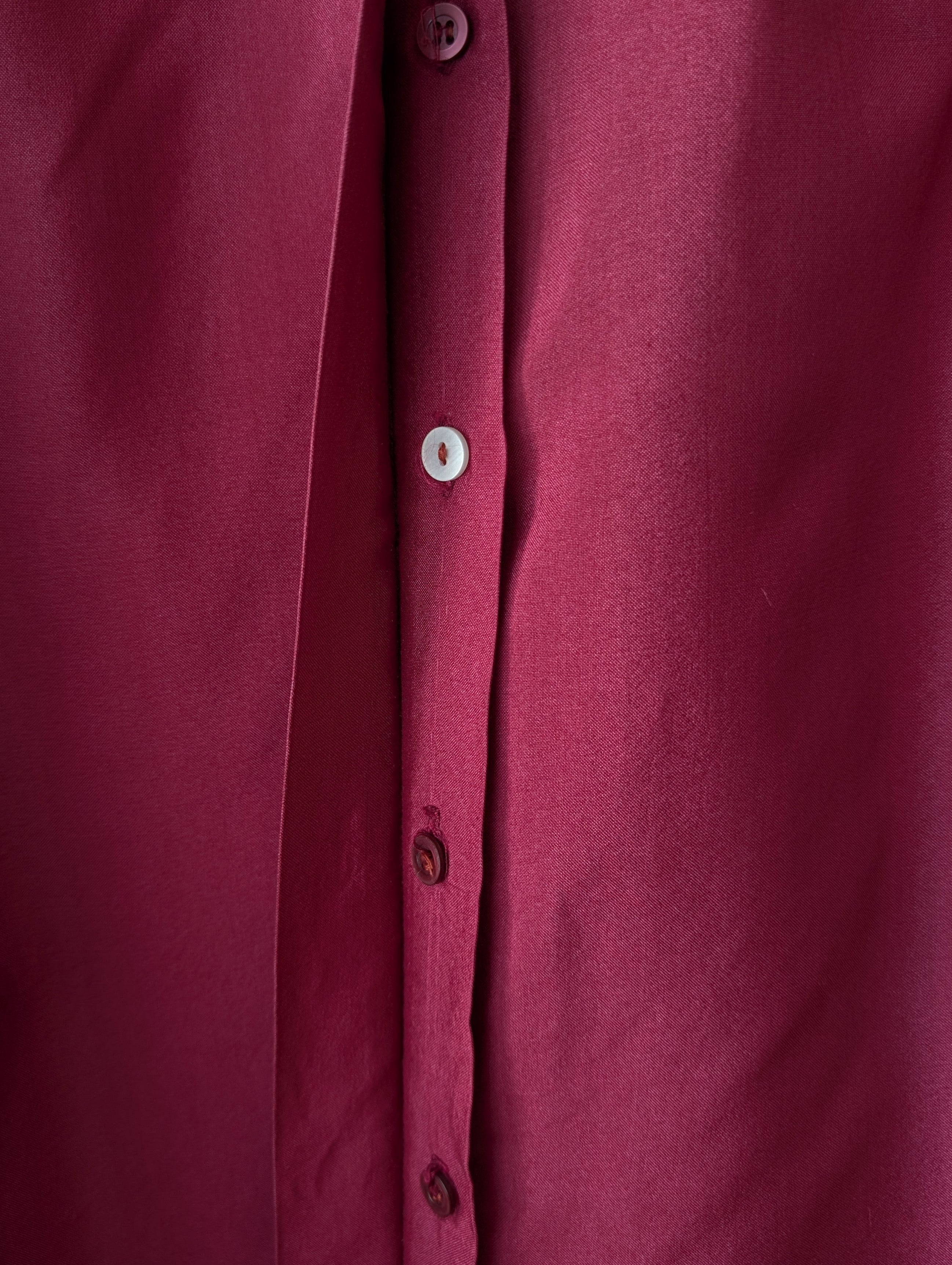 *Seide* Bluse Premium Basic Kirschrot (XL)