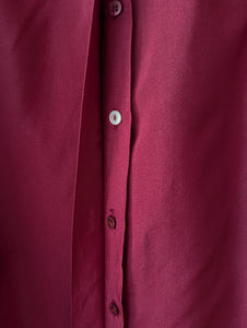 *Seide* Bluse Premium Basic Kirschrot (XL)