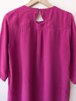 Lade das Bild in den Galerie-Viewer, *Seide* Bluse Premium Basic Magenta (L)
