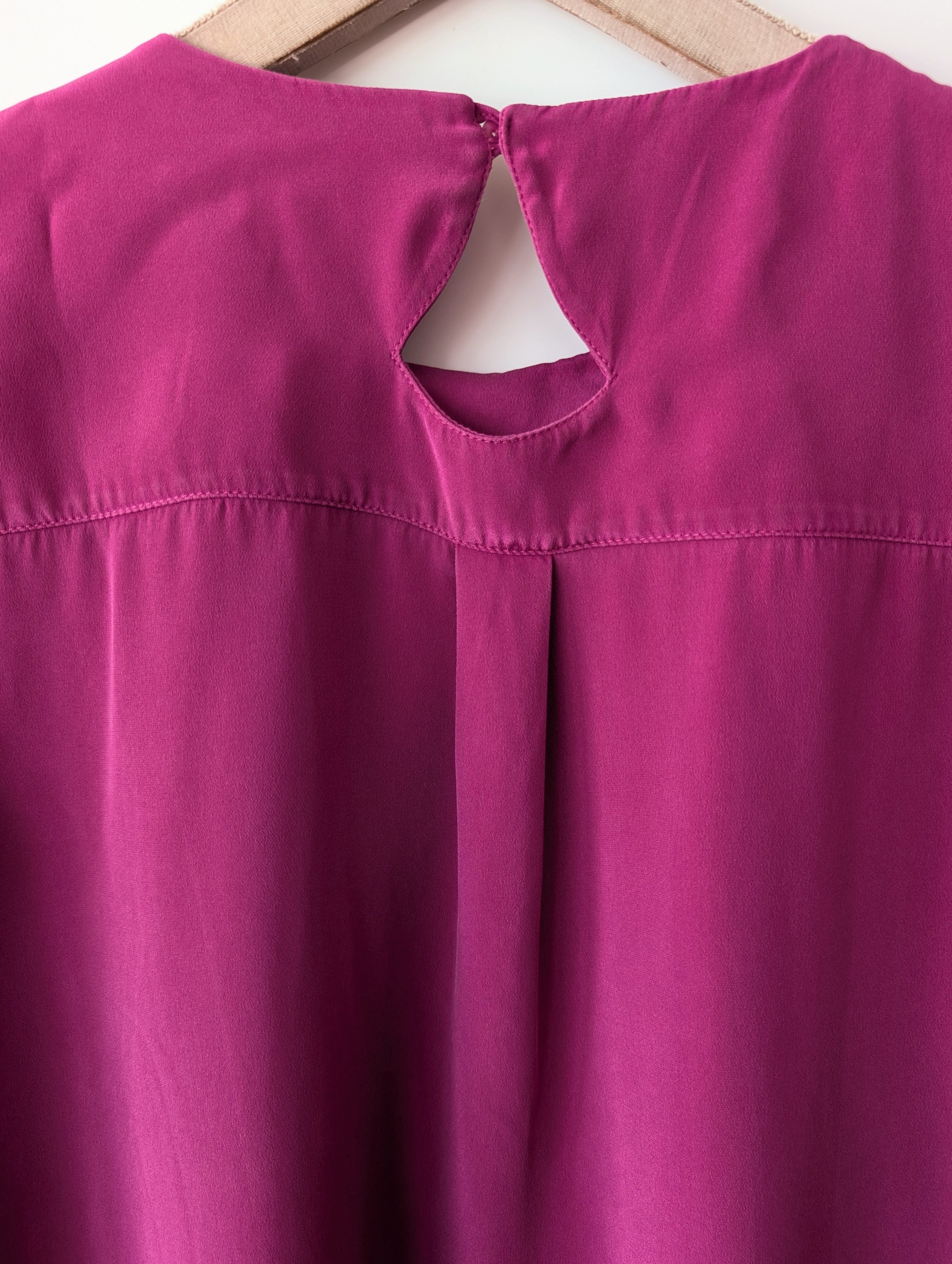 *Seide* Bluse Premium Basic Magenta (L)