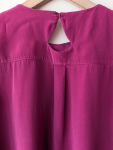 *Seide* Bluse Premium Basic Magenta (L)