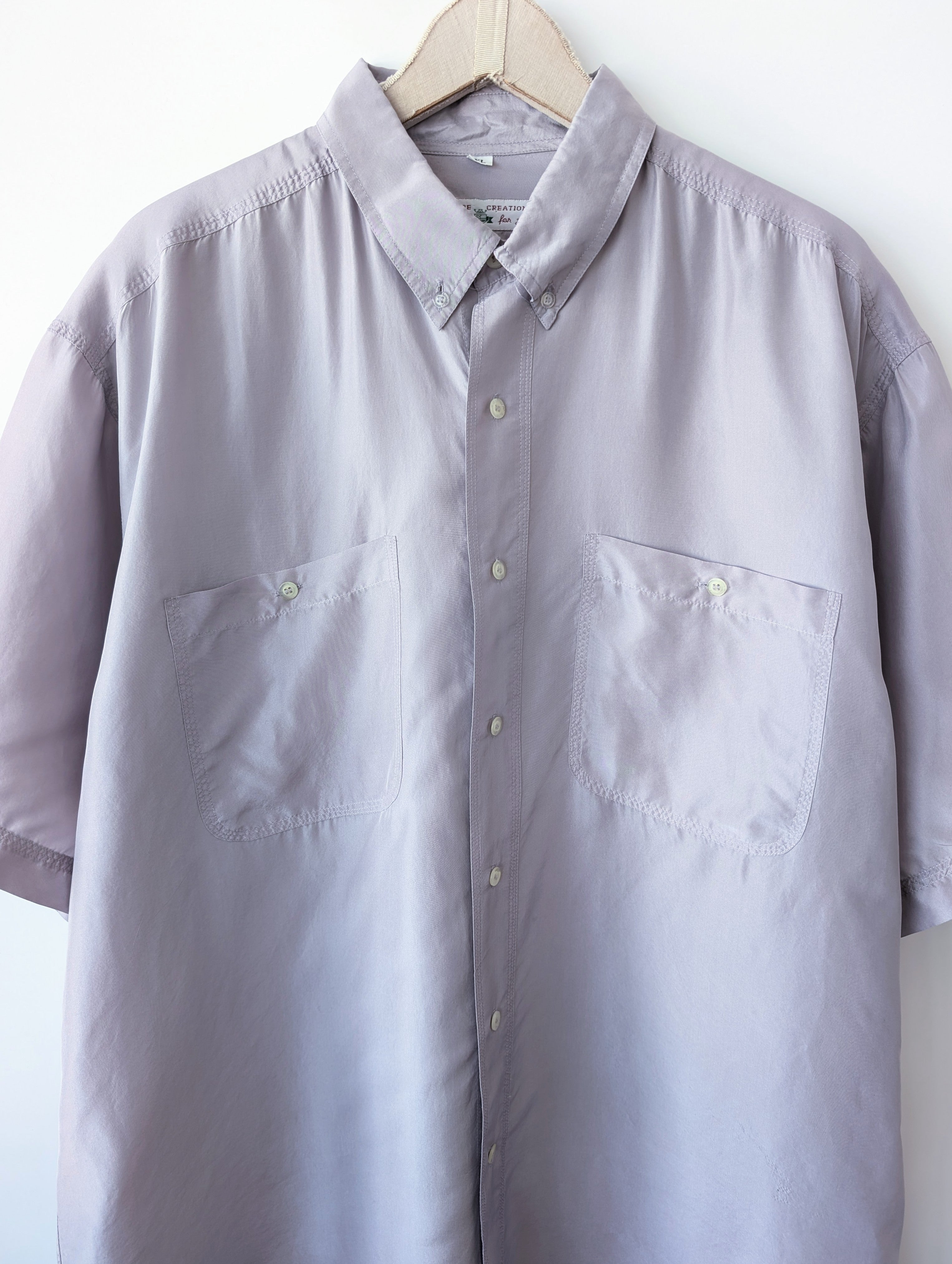 *Seide* Hemd Basic Lilac Flieder (XL)