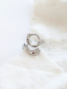 Ring 14k Silber Organic Circle