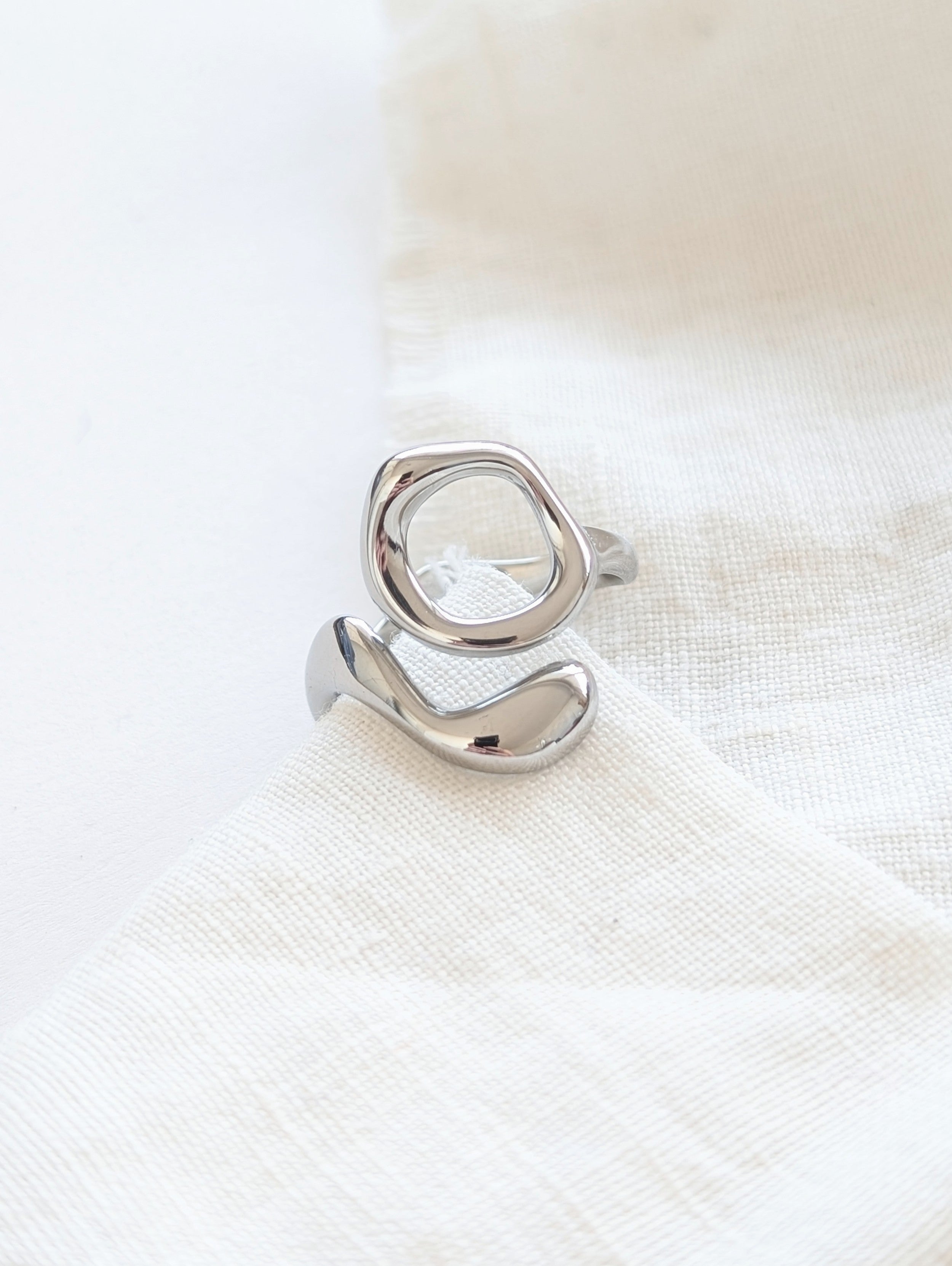 Ring 14k Silber Organic Circle