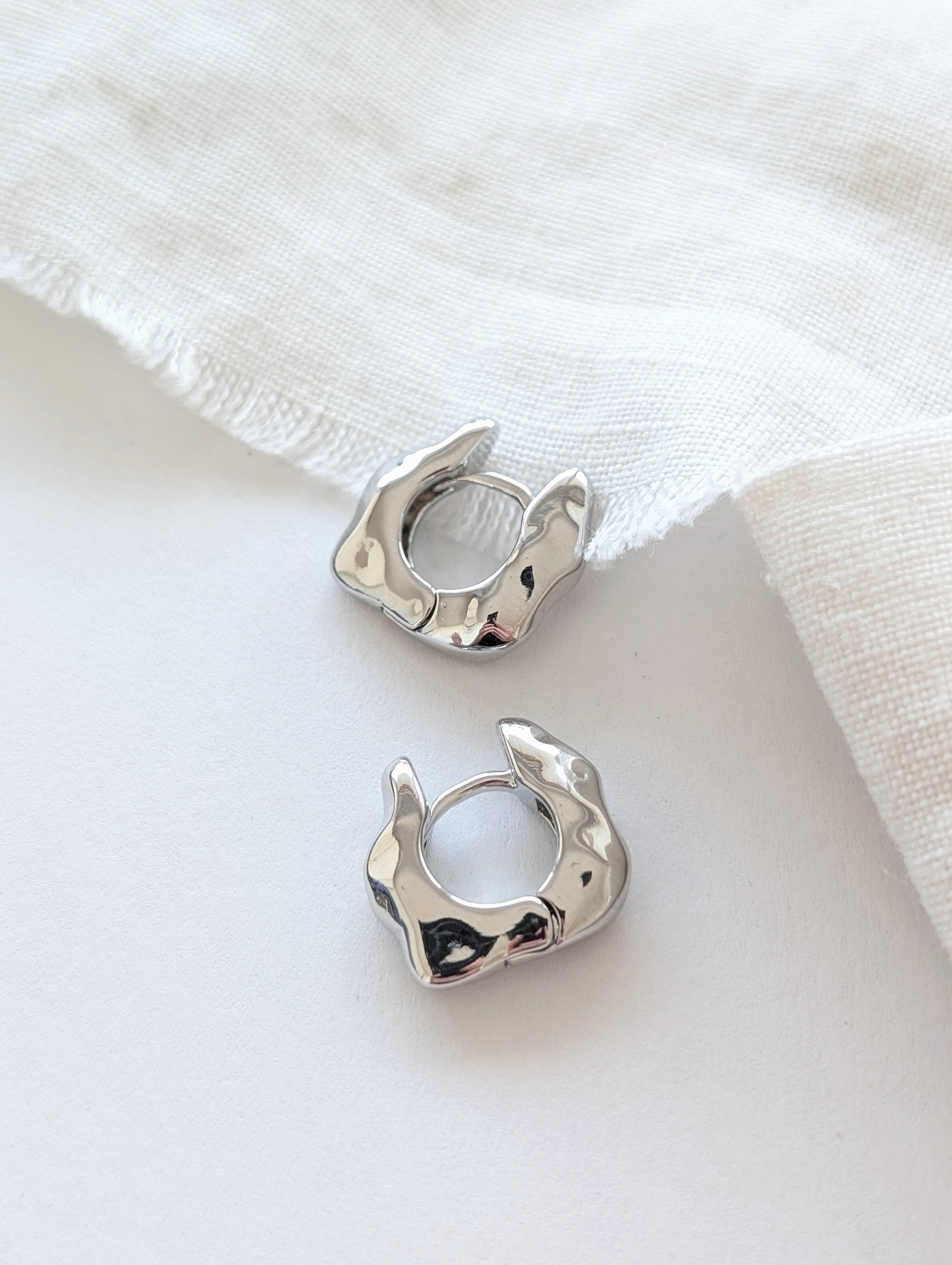 Creolen 14k Silber Chunky