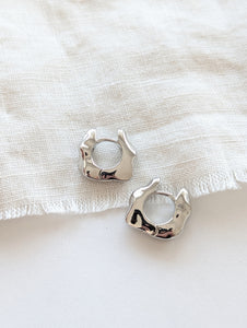 Creolen 14k Silber Chunky